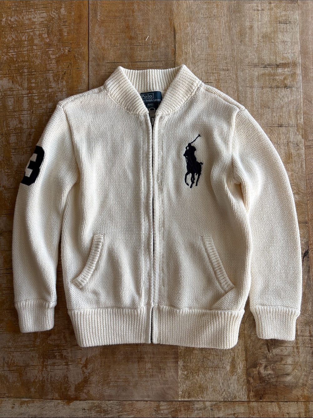 Ralph Lauren Boys Cream Knit Sweater 4t